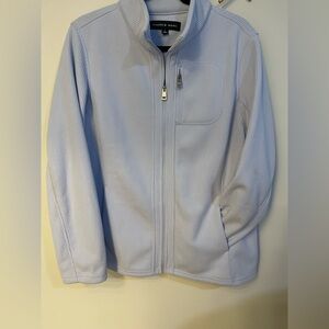 Andrew Marc Sky Blue Ribbed Jacket